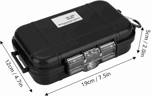 Outdoor Shockproof Storage Case, Outdoor Storage Case, Airtight Carry Box Container with Detachable Rubber Pad for Camping Fishing Hiking(Black) in Saudi Arabia