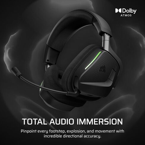 سماعة الألعاب اللاسلكية Corsair Void v2 MAX لأجهزة Xbox - 2.4 جيجا هرتز+بلوتوث، دولبي أتموس، بطارية 70 ساعة، شحن سريع، ميكروفون شفاف - كربون in Saudi Arabia