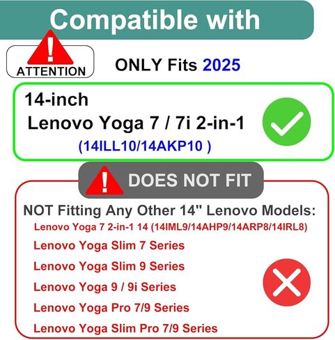 واقي شاشة مضاد للضوء الأزرق لعام 2026 لجهاز Lenovo Yoga 7a 2-in-1 14 بوصة Gen 11 & 2025 Lenovo Yoga 7 / 7i 2-in-1 14 بوصة (14ILL10 14AKP10) كمبيوتر محمول يعمل باللمس، يحجب الضوء الأزرق (غير اللامع) in Saudi Arabia