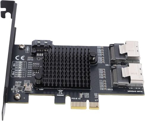 محول PCIe إلى Serial ATA، بطاقة توسيع 2 منفذ SFF8087 إلى 9 منافذ مع شريحة RTL9101 لخادم سطح المكتب NAS، يدعم 3.0 بسرعة 6 جيجابت في الثانية in Kuwait