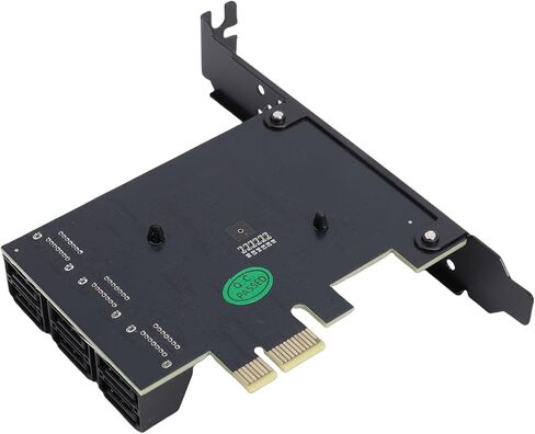 PCIe 1X to Serial ATA 3.0 Controller Expansion Card, 6Gbps 6 Port Card with Low Profile Bracket, for Systems in Saudi Arabia