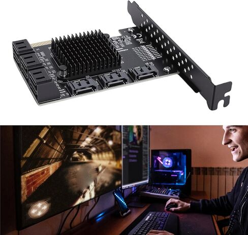 PCIE 4X to 9 Port 3.0 Expansion Card, 6Gbps PCI Express GEN3 Hard Drive Adapter with NCQ AHCI Technology, for 10 11 2003 Systems in Saudi Arabia