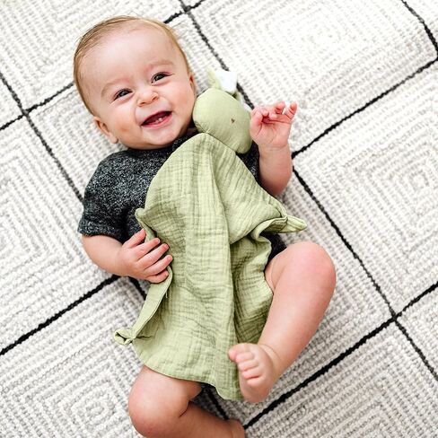 Mikito Organic Cotton Baby Muslin Lovey Bunny - معتمد من Oeko-TEX & GOTS - بطانية أمان وأحباب مثالية للأطفال - هدية طفل جديد للجنسين لراحة مطلقة وأحلام هادئة in Kuwait