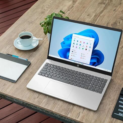 HP 17 Inch Laptop, AMD Ryzen 5 7530U Processor (Beats Intel Core i7-1065G7), 17.3" HD+ Touchscreen, 32GB RAM, 2TB SSD, Windows 11 Home, Natural Silver, Alpacatec Accessory (Renewed) in Saudi Arabia
