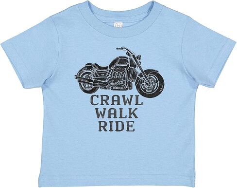inktastic Crawl Walk Ride Motorcycle Toddler T-Shirt in Saudi Arabia
