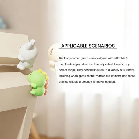 12 pcs Corner Protectors, Cartoon Animal Table Edge Guards, Bear Dinosaur Rabbit Design, Waterproof, Anti-Collision Furniture Protection（n） in Saudi Arabia