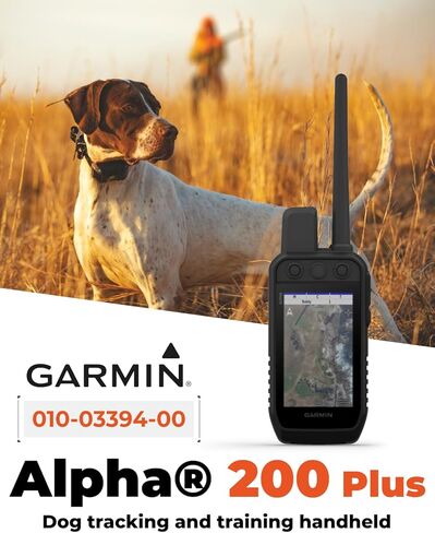 جهاز تحديد المواقع المحمول Garmin Alpha 200 Plus لتتبع وتدريب الكلاب، شاشة لمس 3.5 بوصة، تتبع وتدريب ما يصل إلى 20 كلبًا من 9 أميال، خرائط TopoActive محملة مسبقًا، 18 مستوى تدريب مع حزمة Wearable4U PowerBank in Saudi Arabia