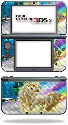 MightySkins Carbon Fiber Skin for Nintendo New 3DS XL (2015) - Fairy | Protective, Durable Textured Carbon Fiber Finish | Easy to Apply, Remove, and Change Styles | Made in The USA in Saudi Arabia