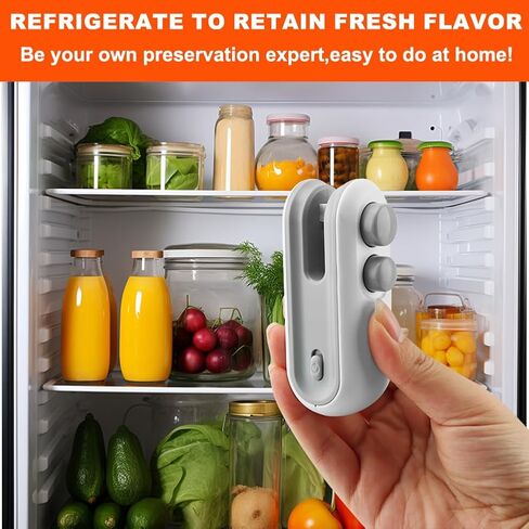 Mini Bag Sealer, 2 in 1 Chip Bag Heat Sealer and Cutter, USB Rechargeable Vacuum Food Sealer, Portable Handheld Snack Bags Sealing Machine Mini Resealer for Plastic Bags in Kuwait