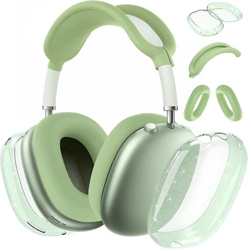for AirPods Max case Cover,Anti-Scratch Ear Pad Case Cover/Ear Cups Cover/Headband Cover for AirPods Max. Clear Soft TPU and Silicone,Skin Scratch Proof. in Saudi Arabia