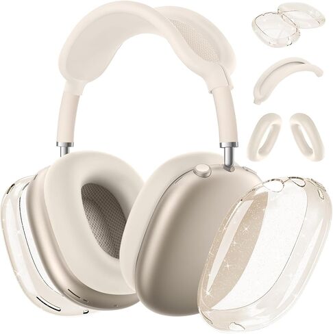 for AirPods Max case Cover,Anti-Scratch Ear Pad Case Cover/Ear Cups Cover/Headband Cover for AirPods Max. Clear Soft TPU and Silicone,Skin Scratch Proof. in Saudi Arabia