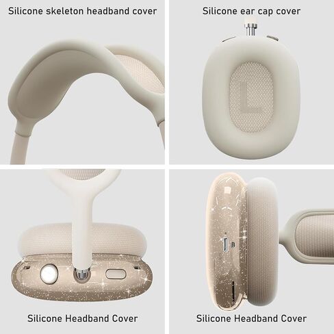 for AirPods Max case Cover,Anti-Scratch Ear Pad Case Cover/Ear Cups Cover/Headband Cover for AirPods Max. Clear Soft TPU and Silicone,Skin Scratch Proof. in Saudi Arabia