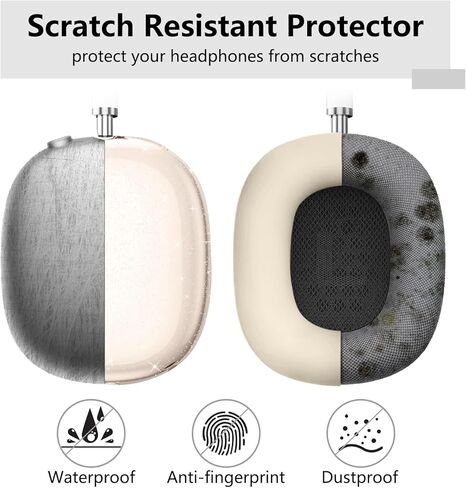 for AirPods Max case Cover,Anti-Scratch Ear Pad Case Cover/Ear Cups Cover/Headband Cover for AirPods Max. Clear Soft TPU and Silicone,Skin Scratch Proof. in Saudi Arabia