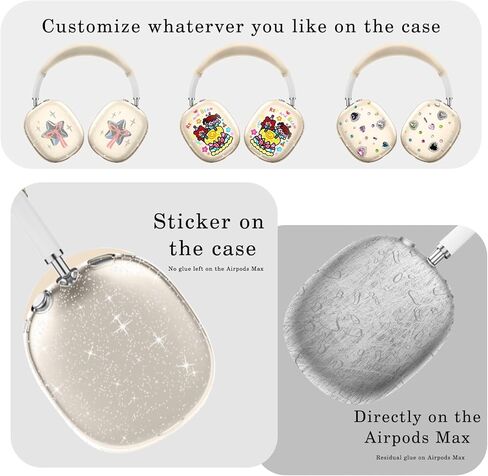 for AirPods Max case Cover,Anti-Scratch Ear Pad Case Cover/Ear Cups Cover/Headband Cover for AirPods Max. Clear Soft TPU and Silicone,Skin Scratch Proof. in Saudi Arabia