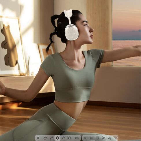 for AirPods Max case Cover,Anti-Scratch Ear Pad Case Cover/Ear Cups Cover/Headband Cover for AirPods Max. Clear Soft TPU and Silicone,Skin Scratch Proof. in Saudi Arabia