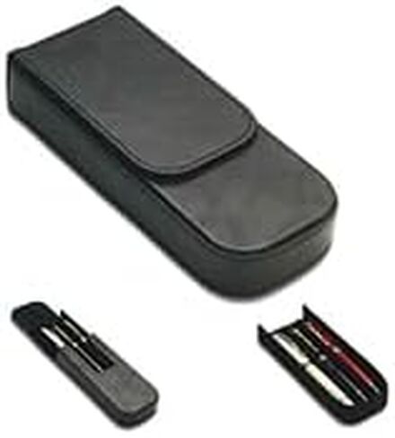 Leather 12 Fountain Pen Case Tray Organizer box, Fashion Design, Handmade, Magnetic Closure with Drawer, Christmas Gift for Man/Woman/Office, 12 Slots in Saudi Arabia