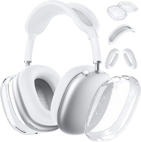 for AirPods Max case Cover,Anti-Scratch Ear Pad Case Cover/Ear Cups Cover/Headband Cover for AirPods Max. Clear Soft TPU and Silicone,Skin Scratch Proof. in Saudi Arabia