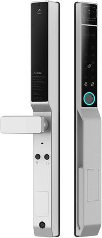 2.4Ghz WiFi Smart Keyless Entry Door Lock, Handle Water Proof Aluminum Biometric Door Lock TY App for 40-120mm Thickness Office Home Bedroom (Silver) in Saudi Arabia