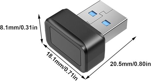 USB Fingerprint Reader Mini Fingerprint Scanner Recorder Quickly Recognizes Biometric Information for Windows 10/11 Hello System in Saudi Arabia