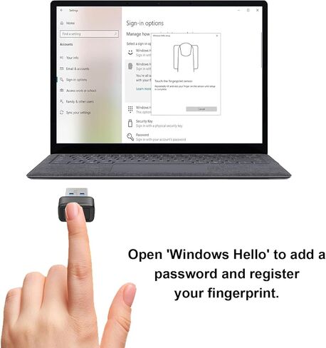 USB Fingerprint Reader Mini Fingerprint Scanner Recorder Quickly Recognizes Biometric Information for Windows 10/11 Hello System in Saudi Arabia