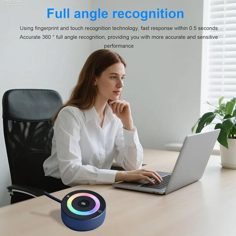 قارئ بصمات الأصابع USB للكمبيوتر الشخصي 10 11، ماسح بصمات الأصابع PC Hello Dongle 360 ​​درجة لمس سريع مطابقة بدون كلمة مرور، ماسح ضوئي لمفتاح المرور البيومتري لأجهزة الكمبيوتر المحمول in Saudi Arabia