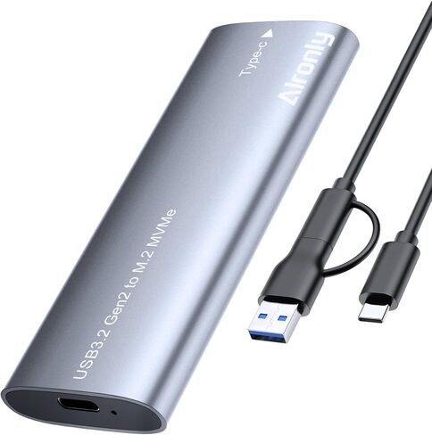 حاوية M.2 NVMe، محول USB 3.2 Gen 2 بسرعة 10 جيجابت في الثانية، حافظة خارجية خالية من الأدوات لمحركات أقراص PCIe SSD 2230/2242/2260/2280 (مفتاح M&B+M) مع دعم UASP، تتضمن كابل USB C إلى C وA in Kuwait