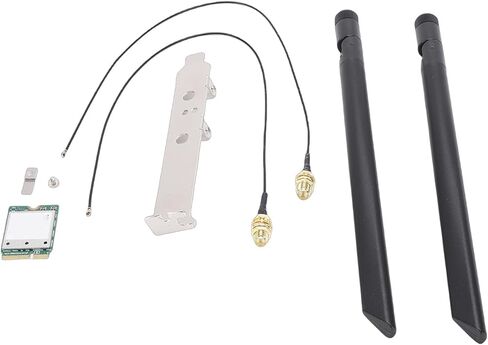 بطاقة لاسلكية GOWENIC WiFi 7، ثلاثية الموجات 2.4G 5G 6 جيجا هرتز M.2 5.8 جيجابت في الثانية وحدة محول شبكة لاسلكية، تدعم هوائيات خارجية مزدوجة 4K QAM، بطاقة شبكة للكمبيوتر المحمول in Saudi Arabia