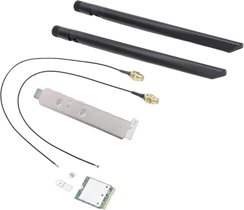 بطاقة لاسلكية GOWENIC WiFi 7، ثلاثية الموجات 2.4G 5G 6 جيجا هرتز M.2 5.8 جيجابت في الثانية وحدة محول شبكة لاسلكية، تدعم هوائيات خارجية مزدوجة 4K QAM، بطاقة شبكة للكمبيوتر المحمول in Saudi Arabia