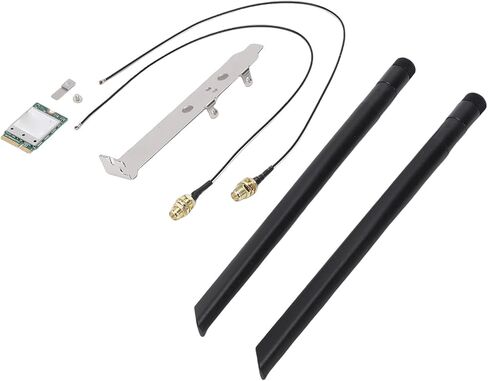 بطاقة لاسلكية GOWENIC WiFi 7، ثلاثية الموجات 2.4G 5G 6 جيجا هرتز M.2 5.8 جيجابت في الثانية وحدة محول شبكة لاسلكية، تدعم هوائيات خارجية مزدوجة 4K QAM، بطاقة شبكة للكمبيوتر المحمول in Saudi Arabia