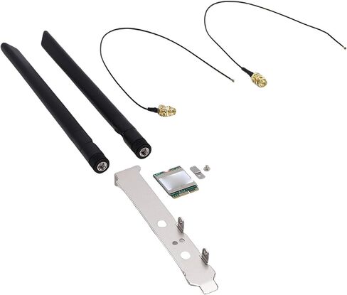 Yunseity WiFi 6E Card, Dual 8dBi Antennas 2.4GHz 5GHz NGFF M.2 Network Adapter 1800Mbps, with BT5. and MU MIMO, for 10 11 Laptops in Saudi Arabia