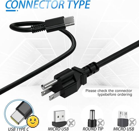 100W USB-C Power Adapter Fast Charger, Compatible with MacBook Pro/Air 16, 15, 14, 13 Inch, iPad Pro, Dell, Lenovo, HP, Asus - Universal USB-C Charger in Kuwait