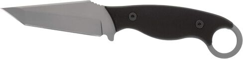 Smith & Wesson M&P Extreme Ops Karambit 8.5in S.S. سكين ذو نصل ثابت كامل تانغ مع نقطة تانتو 4 بوصة، مقبض G10 وحلقة إصبع للأماكن الخارجية والتكتيكية والبقاء على قيد الحياة وEDC، أسود in Kuwait