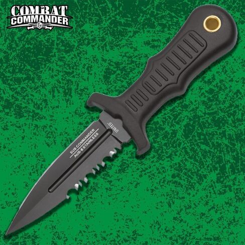 Combat Commander Black Mini Boot Knife | Compact Self Defense Knife | Double-Edged Blade | Impact Resistant Handle | Injection Molded Sheath | 5" Overall Length in Saudi Arabia