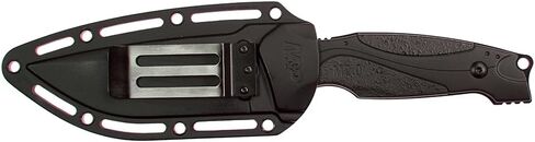 Smith & Wesson M&P M2.0 9in S.S. سكين ذو نصل ثابت رفيع بالكامل مع شفرة نقطة إسقاط 4in ومقبض مطاطي للاستخدام في الهواء الطلق، والتكتيكي، والبقاء على قيد الحياة وEDC، متعدد الألوان in Kuwait