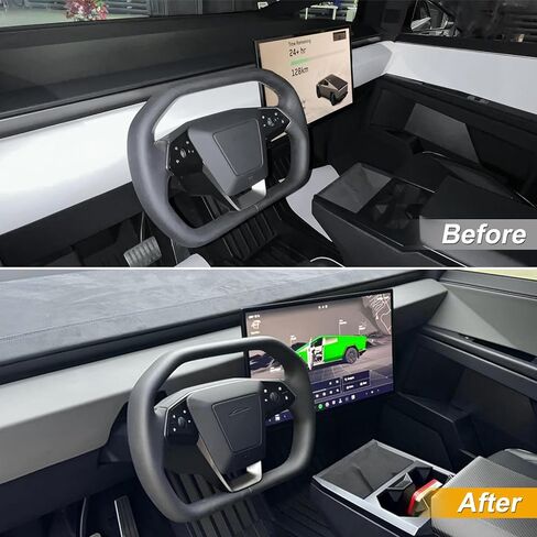 HANSSHOW 2.0 Swiveling Screen Mount for Cybertruck 4-Way Adjustment Center Console Touch Screen Rotating Holder for Tesla Cybertruck 2024+ (Keep Original Height) in Kuwait