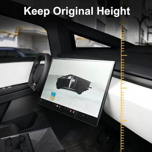 HANSSHOW 2.0 Swiveling Screen Mount for Cybertruck 4-Way Adjustment Center Console Touch Screen Rotating Holder for Tesla Cybertruck 2024+ (Keep Original Height) in Kuwait