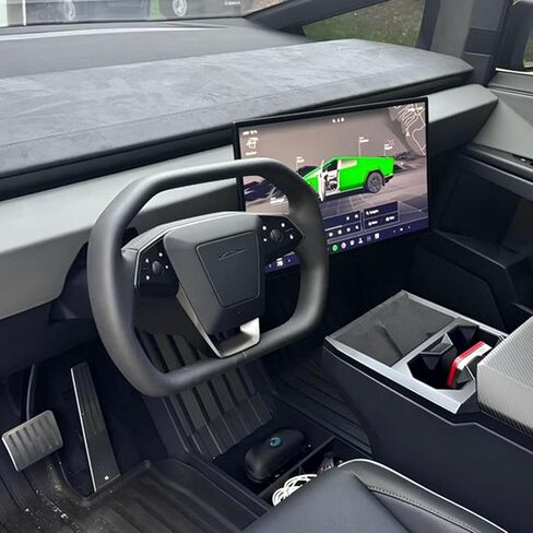 HANSSHOW 2.0 Swiveling Screen Mount for Cybertruck 4-Way Adjustment Center Console Touch Screen Rotating Holder for Tesla Cybertruck 2024+ (Keep Original Height) in Kuwait