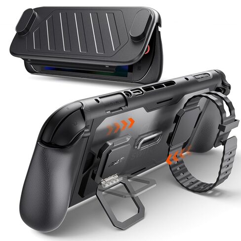 JSAUX PC0121 Protective Case for Nintendo Switch 2, 360° Full-Body Shockproof ModCase with Back Shell, Front Cover, Metal Kickstand & Silicone Strap, Ergonomic Anti-Slip Grip - Basic Set in Saudi Arabia