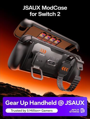 JSAUX PC0121 Protective Case for Nintendo Switch 2, 360° Full-Body Shockproof ModCase with Back Shell, Front Cover, Metal Kickstand & Silicone Strap, Ergonomic Anti-Slip Grip - Basic Set in Saudi Arabia