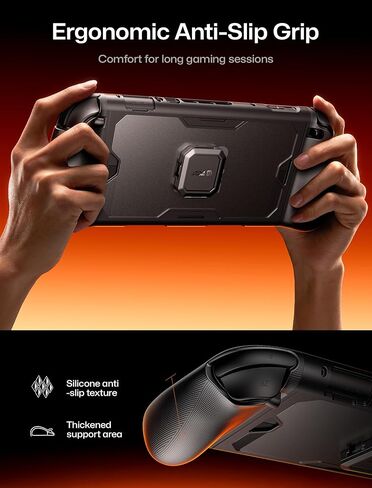 JSAUX PC0121 Protective Case for Nintendo Switch 2, 360° Full-Body Shockproof ModCase with Back Shell, Front Cover, Metal Kickstand & Silicone Strap, Ergonomic Anti-Slip Grip - Basic Set in Saudi Arabia