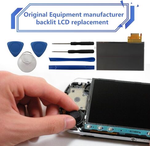 New 4.3" LCD Display Screen Backlight, LCD Screen Part, LCD Panel Replacement Repair Accessories Upgrade for PSP2000 2001 Slim in Saudi Arabia