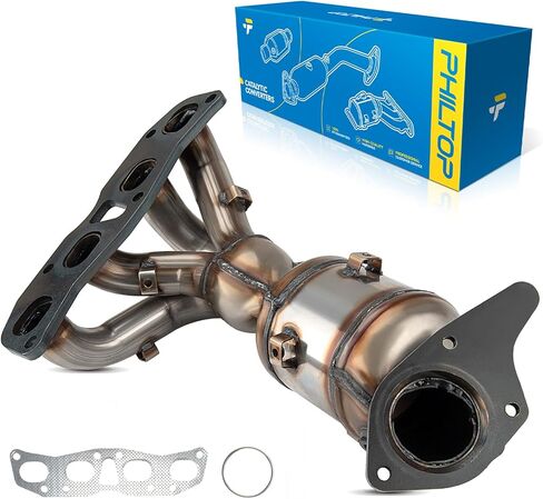 مجموعة المحول الحفاز PHILTOP بديل مناسب لـ 2011-2014 Elantra 1.8L، 2012-2016 Soul 2.0L، 2014-2018 Tucson 2.0L AWD/SE FWD، 2017-2018 Forte 2.0L EX OE استبدال 16646 (متوافق مع EPA) in Kuwait