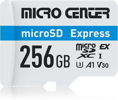 بطاقة ذاكرة Micro Center 256 جيجابايت microSDXC UHS-I U3 V30 A1 MicroSD Express، سرعة قراءة تصل إلى 880 ميجابايت/ثانية وكتابة تصل إلى 770 ميجابايت/ثانية in Kuwait
