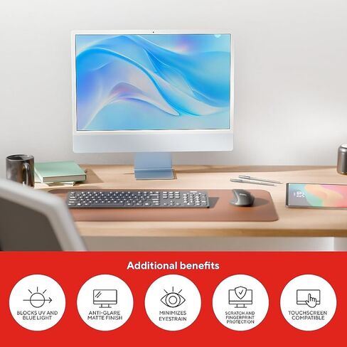 فلتر ضوء أزرق من STAPLES TECH لشاشة عريضة مقاس 24 بوصة، نسبة عرض إلى ارتفاع 16:10، عرض 20.39 بوصة × ارتفاع 12.74 بوصة، مضاد للوهج، حماية من الأشعة فوق البنفسجية، متوافق مع شاشة اللمس، لمسة نهائية غير لامعة in Kuwait