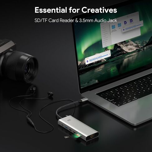 USB C Docking Station Dual Monitor Adapter,Minthouz Displayport Docking Station with Dual 8K DP,USB Hub 4K HDMI,100W PD in,10Gbps USB A/C,2.5G Ethernet Port for for Windows & Mac in Saudi Arabia