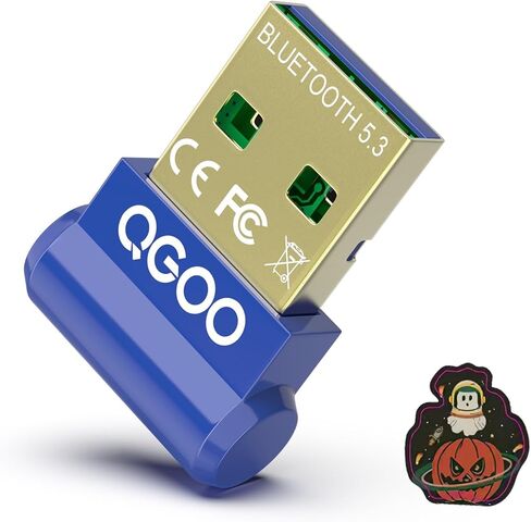 محول بلوتوث USB للكمبيوتر الشخصي - QGOO Bluetooth Dongle 5.3 EDR، جهاز استقبال لاسلكي للكمبيوتر المكتبي والكمبيوتر المحمول Windows 8.1/10/11 (blue-10) in Saudi Arabia