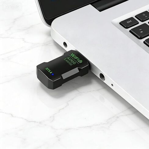 USB WiFi 6 Adapter for PC Desktop & Laptop, 900Mbps Dual Band 2.4/5GHz with Bluetooth 5.4, Nano Size Plug & Play, Windows 11/10 Driver-Free, Reconnect 7 Devices Simultaneously in Saudi Arabia
