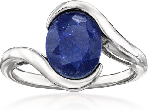 Ross-Simons 3.20 Carat Sapphire Ring in Sterling Silver in Saudi Arabia