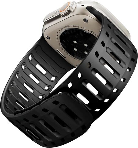 X-it Magnetic Watch Band for Apple Watch Ultra 49mm, 46mm/45mm/44mm, Silicone Sport Strap with Strong Magnet for Men and Women, Compatible with Apple Watch Series 11/10/9/8/7/6/5/4/3/2/1 and SE in Saudi Arabia