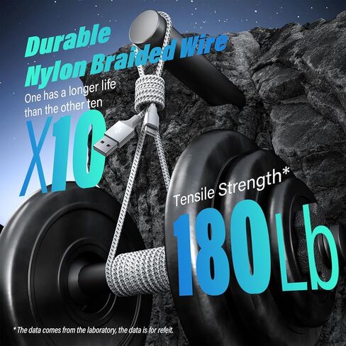 سلك شاحن Car Carplay لهاتف iPhone 17 16 15 2 حزمة [3FT+6FT]، كابل شحن USB A إلى USB C لسلك CarPlay USBC لجهاز iPad Pro 12.9/11، Air 5th/4th Gen in Kuwait